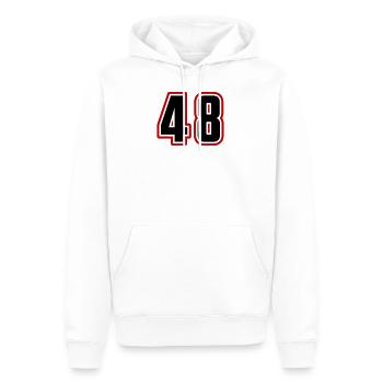 48 Zahl symbol - Männer Premium Bio Hoodie - Weiß - Vorne - Nico (187cm)