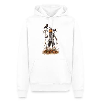 Esthétique magique de citrouille épouvantail d’Halloween - Sweat à capuche Premium bio Homme - blanc - Devant - Nico (187cm)