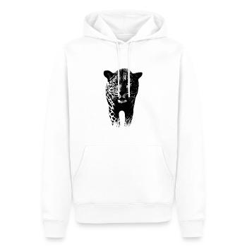 Leopard Gepard Raubkatze - Männer Premium Bio Hoodie - Weiß - Vorne - Nico (187cm)