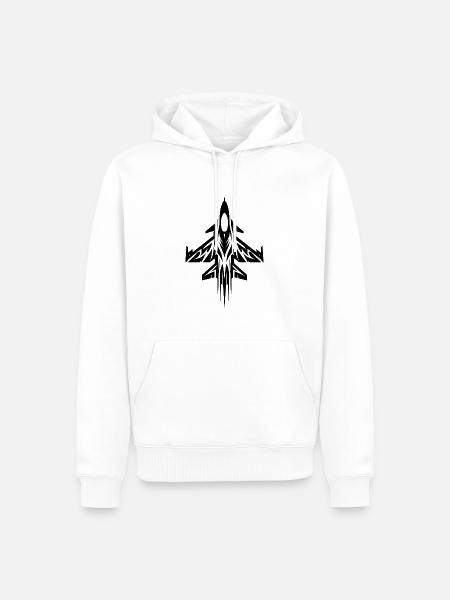 Tattoo Kampfflugzeug Modellflieger Modellflugzeug - Männer Premium Bio Hoodie - Weiß