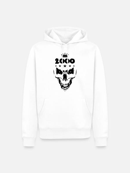 Skull (2000) - Men’s Premium Organic Hoodie - white