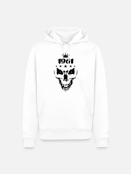 Skull (1961) - Men’s Premium Organic Hoodie - white