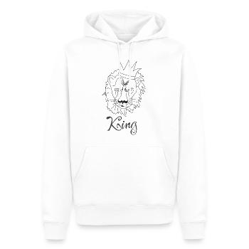 Le Roi Lion - Sweat à capuche Premium bio Homme - blanc - Devant - Nico (187cm)