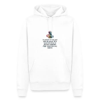 T-shirts Stoïcisme : L'inspiration à portée de soi - Sweat à capuche Premium bio Homme - blanc - Devant - Nico (187cm)
