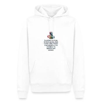 T-shirts Stoïcisme : L'inspiration à portée de soi - Sweat à capuche Premium bio Homme - blanc - Devant - Nico (187cm)