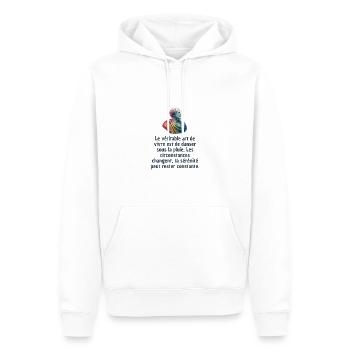T-shirts Stoïcisme : L'inspiration à portée de soi - Sweat à capuche Premium bio Homme - blanc - Devant - Nico (187cm)