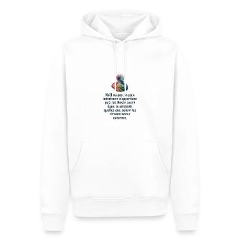 T-shirts Stoïcisme : L'inspiration à portée de soi - Sweat à capuche Premium bio Homme - blanc - Devant - Nico (187cm)