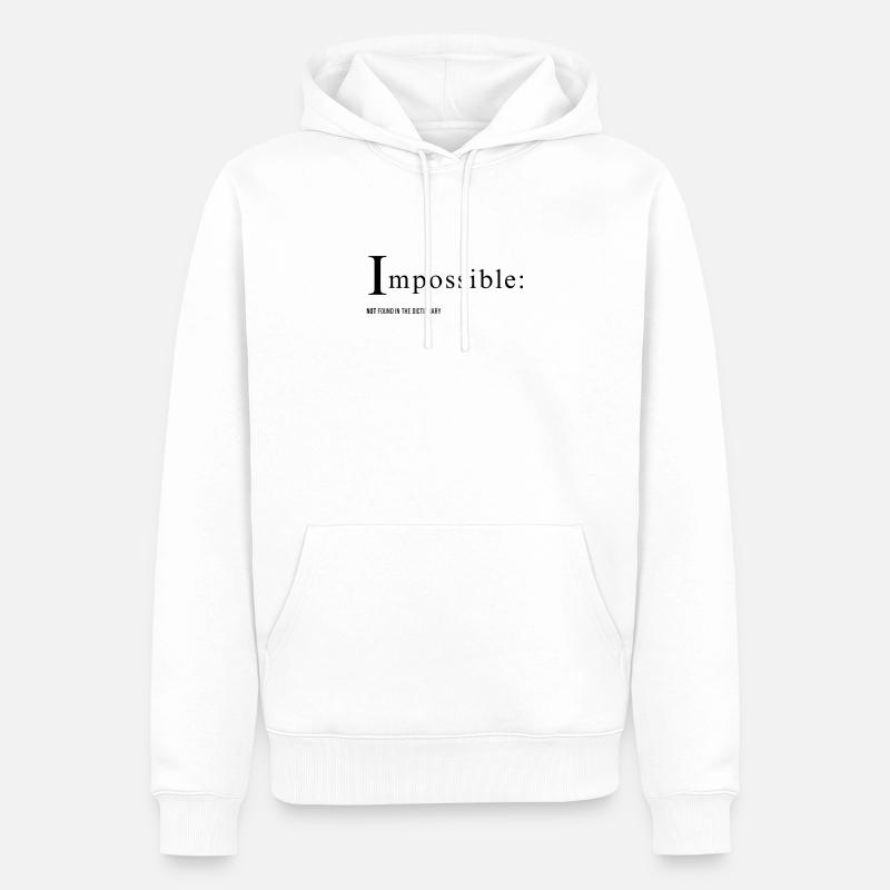 Conception de texte impossible - Sweat à capuche Premium bio Homme - blanc