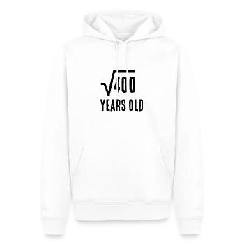 20e racine carrée anniversaire drôle maths amant dire - Sweat à capuche Premium bio Homme - blanc - Devant - Nico (187cm)