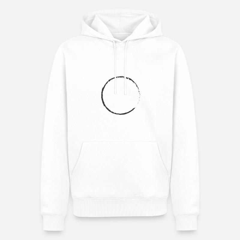 Géométrie de l’esquisse circulaire - Sweat à capuche Premium bio Homme - blanc