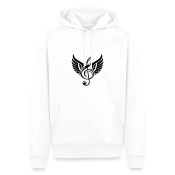 Symbole des ailes de la clef - Sweat à capuche Premium bio Homme - blanc - Devant - Nico (187cm)