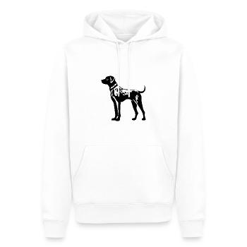 Chien dalmatien - Sweat à capuche Premium bio Homme - blanc - Devant - Nico (187cm)