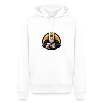 Bande dessinée de bière de singe - Sweat à capuche Premium bio Homme - blanc - Devant - Nico (187cm)