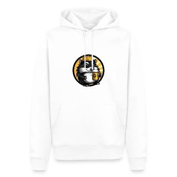 Hérisson Bière Bande Dessinée - Sweat à capuche Premium bio Homme - blanc - Devant - Nico (187cm)