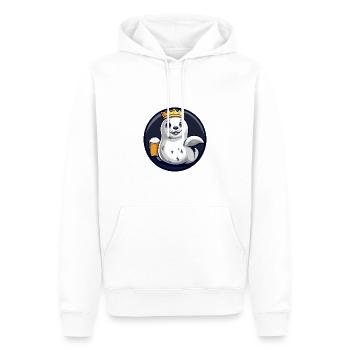 Robbe Tier Bier Comic - Männer Premium Bio Hoodie - Weiß - Vorne - Nico (187cm)