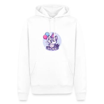Wolf Geburtstag Comic - Männer Premium Bio Hoodie - Weiß - Vorne - Nico (187cm)