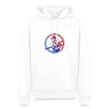 Baseball Silhouette Colorful - Men’s Premium Organic Hoodie - white - Front - Nico (187cm)
