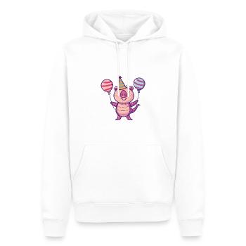Armadillo Anniversaire Bébé - Sweat à capuche Premium bio Homme - blanc - Devant - Nico (187cm)
