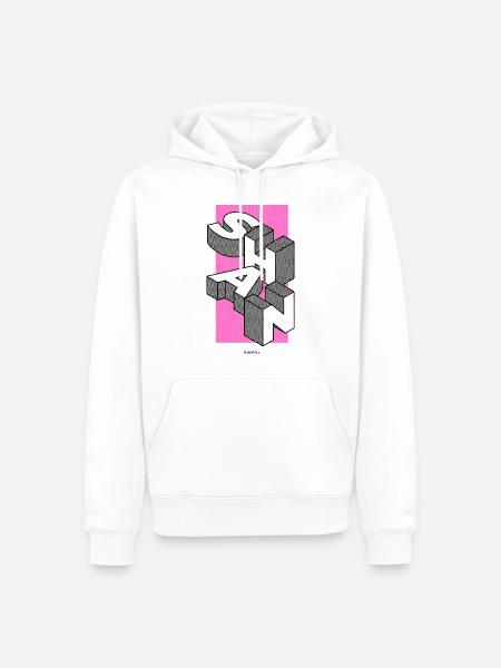 Shan Design - Männer Premium Bio Hoodie - Weiß