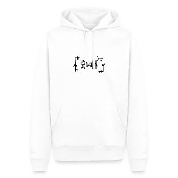 Odin en écriture runique blanc Viking Nordique - Sweat à capuche Premium bio Homme - blanc - Devant - Nico (187cm)