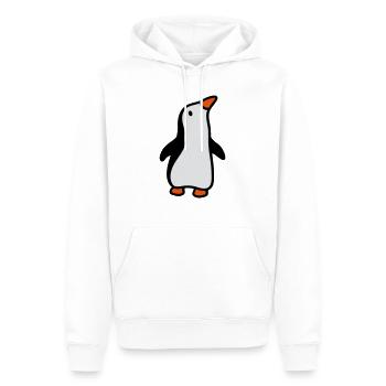 Penguin lève 3 - Sweat à capuche Premium bio Homme - blanc - Devant - Nico (187cm)