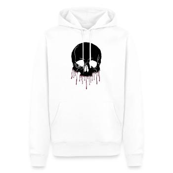 Bloody Skull - Männer Premium Bio Hoodie - Weiß - Vorne - Nico (187cm)