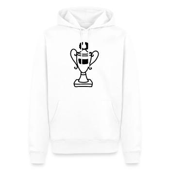 Coupe - Line - Sweat à capuche Premium bio Homme - blanc - Devant - Nico (187cm)