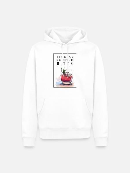 Cocktail - Männer Premium Bio Hoodie - Weiß