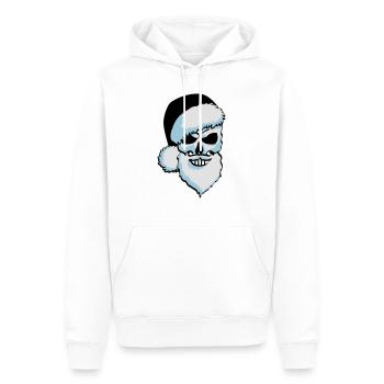 Totenschädel Weihnachtsmann - Männer Premium Bio Hoodie - Weiß - Vorne - Nico (187cm)