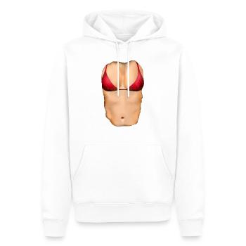 Mein wahres Ich - Bikini Rot - Männer Premium Bio Hoodie - Weiß - Vorne - Nico (187cm)
