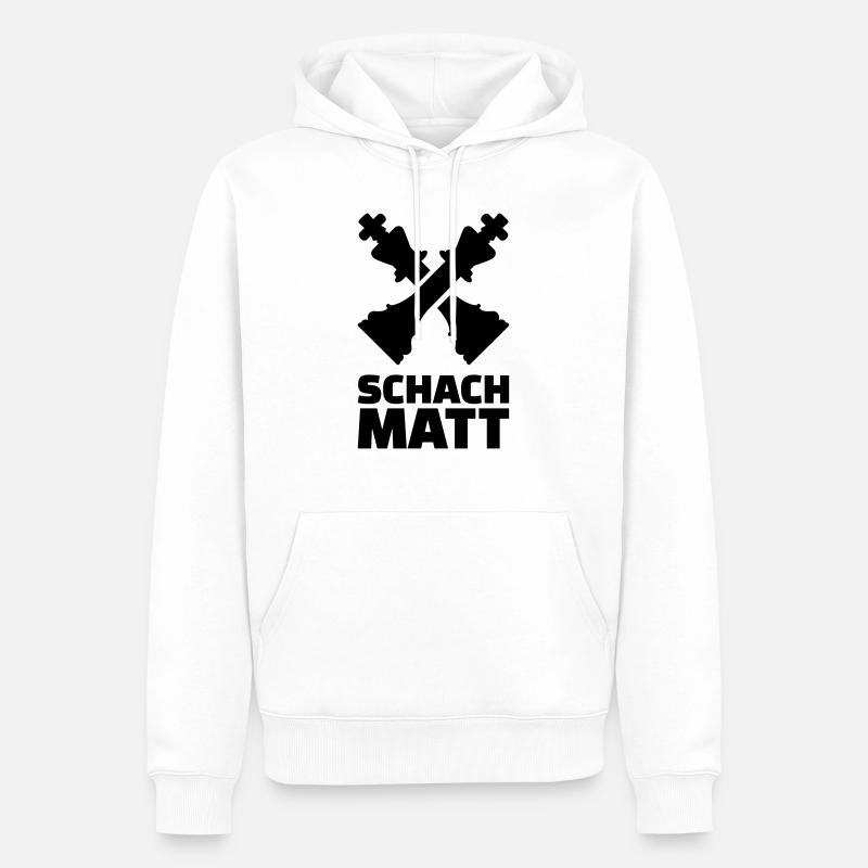 Schach - Männer Premium Bio Hoodie - Weiß