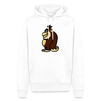 affe süss witzig lustig - Männer Premium Bio Hoodie - Weiß - Vorne - Nico (187cm)