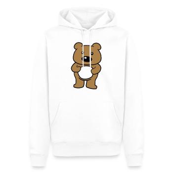 stehender suesser kleiner baer teddy baerchen kusc - Männer Premium Bio Hoodie - Weiß - Vorne - Nico (187cm)