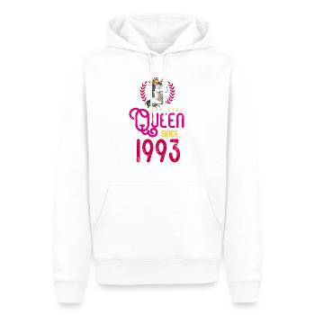 1993 Queen Einhorn - Männer Premium Bio Hoodie - Weiß - Vorne - Nico (187cm)