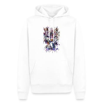 abstrakt kunst - Männer Premium Bio Hoodie - Weiß - Vorne - Nico (187cm)