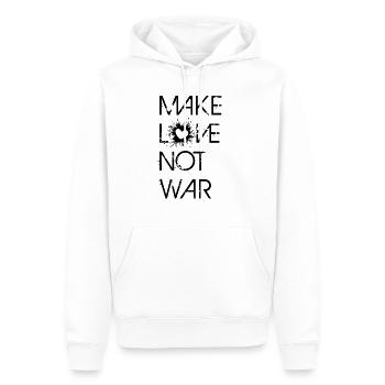 Love not War black - Männer Premium Bio Hoodie - Weiß - Vorne - Nico (187cm)