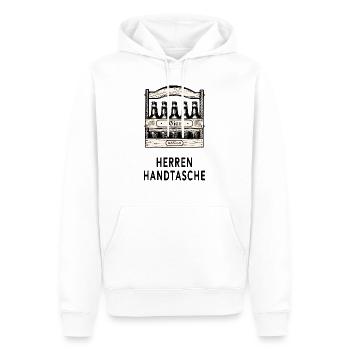 Herrenhandtasche Bier - Männer Premium Bio Hoodie - Weiß - Vorne - Nico (187cm)