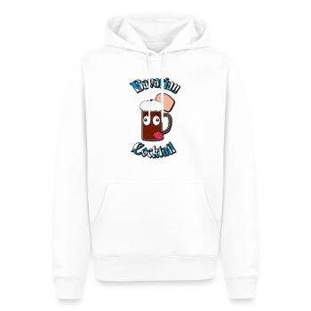Bavarian Cocktail / Goaßmaß V2 - Männer Premium Bio Hoodie - Weiß - Vorne - Nico (187cm)