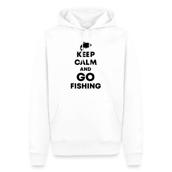 Angler Spruch Fischen Fischer Geschenksidee - Männer Premium Bio Hoodie - Weiß - Vorne - Nico (187cm)