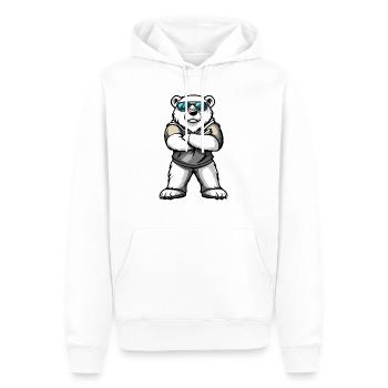 Polar Bear Comic - Men’s Premium Organic Hoodie - white - Front - Nico (187cm)