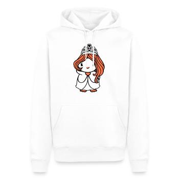 oiseau princesse reine dame femme robe couronne mignon - Sweat à capuche Premium bio Homme - blanc - Devant - Nico (187cm)
