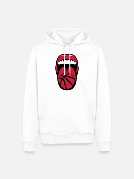 basketball pulls language language basketball - Men’s Premium Organic Hoodie - white