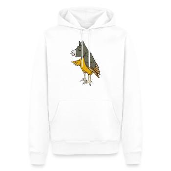 Esel oder Adler oder Vogel Eselvogel - Männer Premium Bio Hoodie - Weiß - Vorne - Nico (187cm)
