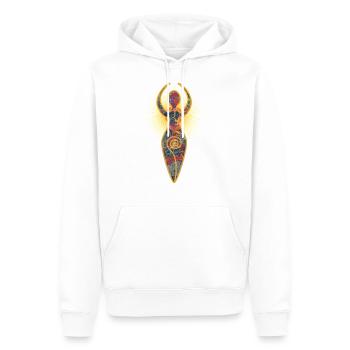 déesse spirale e 227 - Sweat à capuche Premium bio Homme - blanc - Devant - Nico (187cm)