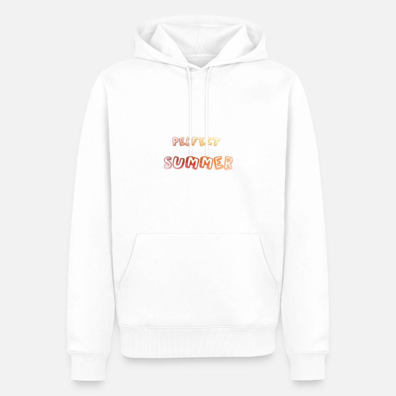 Un été parfait - Sweat à capuche Premium bio Homme - blanc