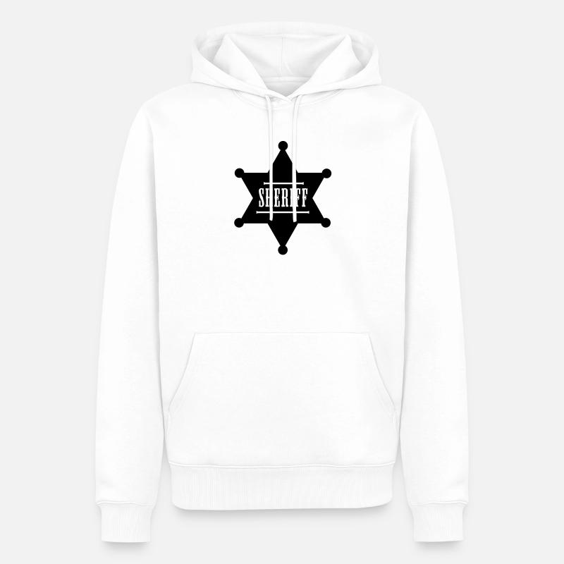 sheriff Chef - Männer Premium Bio Hoodie - Weiß
