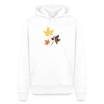 Les feuilles d'automne. Érable, été indien. Canada - Sweat à capuche Premium bio Homme - blanc - Devant - Nico (187cm)