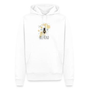 Biene Be Bee Kind - Männer Premium Bio Hoodie - Weiß - Vorne - Nico (187cm)