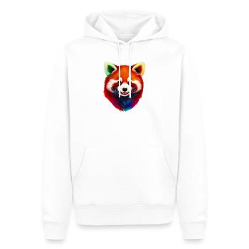 Petit panda - Sweat à capuche Premium bio Homme - blanc - Devant - Nico (187cm)