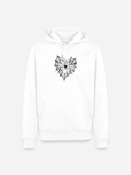 Spinnen Tattoo - Spider Tattoo - Männer Premium Bio Hoodie - Weiß